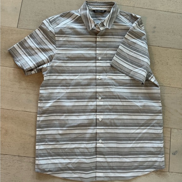 Arc’teryx Brohm Short Sleeve Striped Shirt in Ethereal Rune Brown L NWOT - Picture 6 of 9